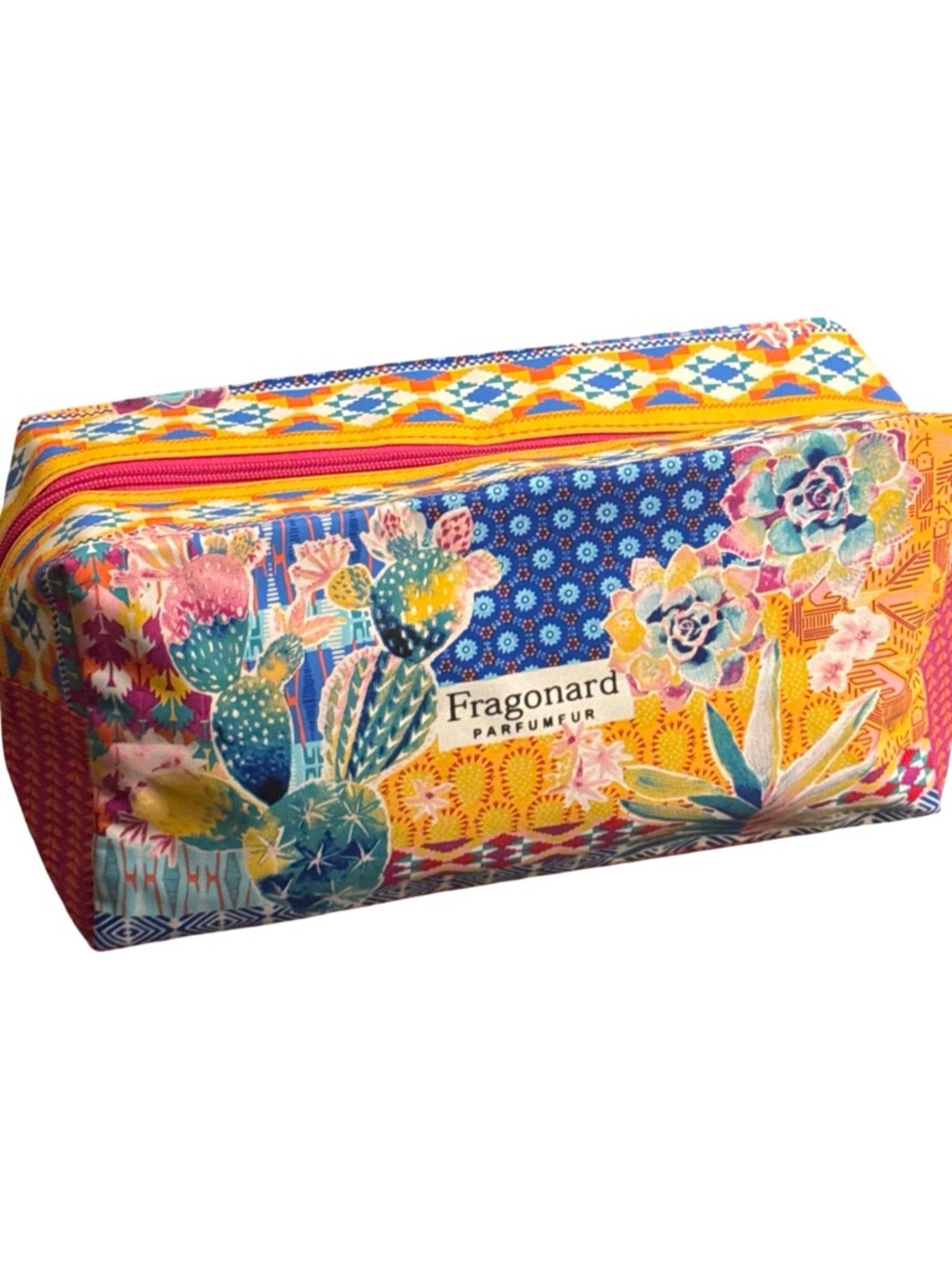 Fragonard Floral Cactus Cosmetic Pouch - Multicolor
